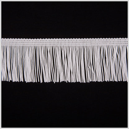 White Chainette Fringe - 2"