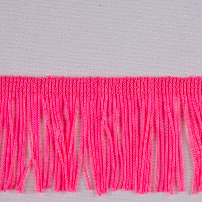 Pink Glo Chainette Fringe - 2" Detail