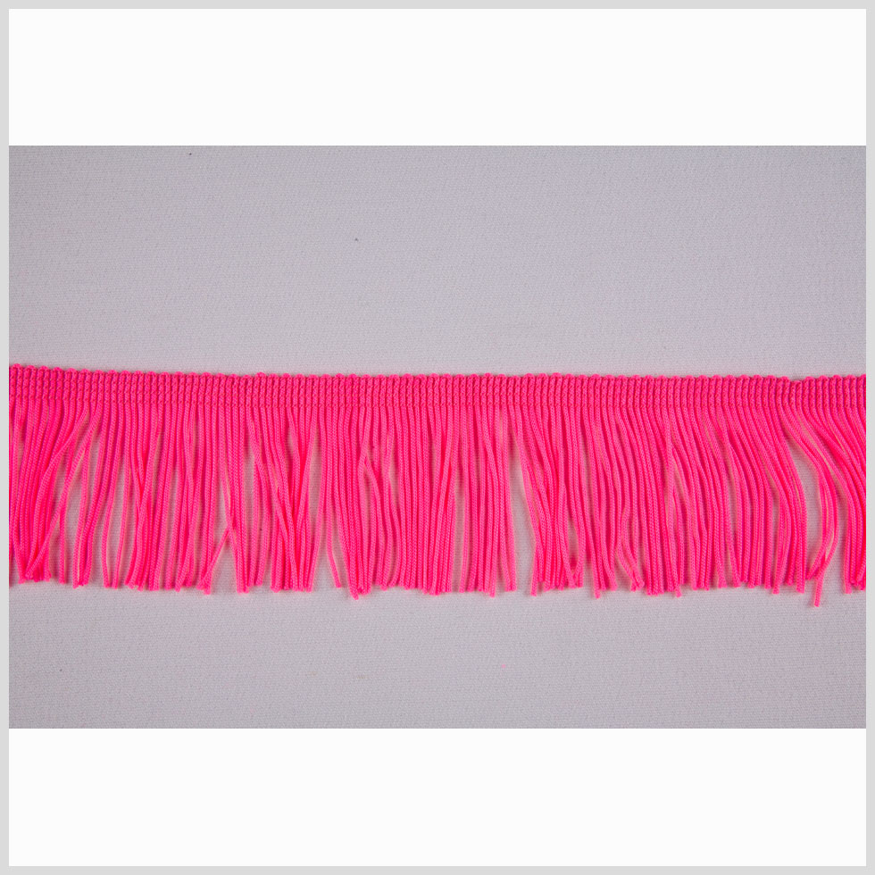 Pink Glo Chainette Fringe - 2"