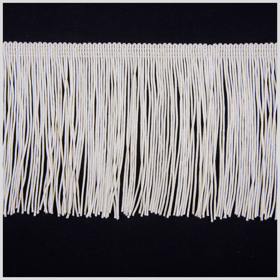 Ivory Chainette Fringe - 4"
