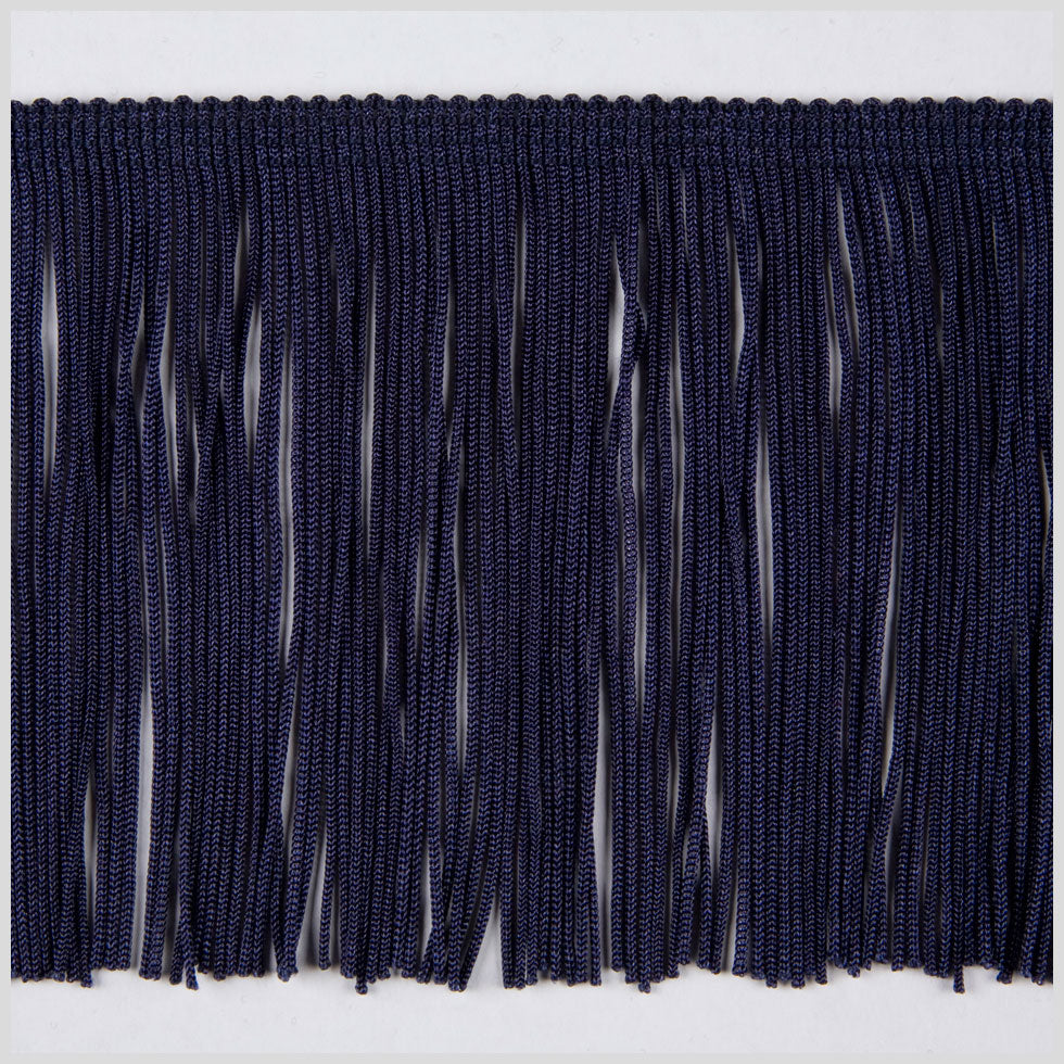 Navy Chainette Fringe - 4"