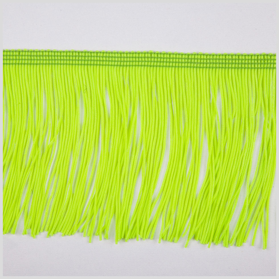 Green Gecko Chainette Fringe - 4"