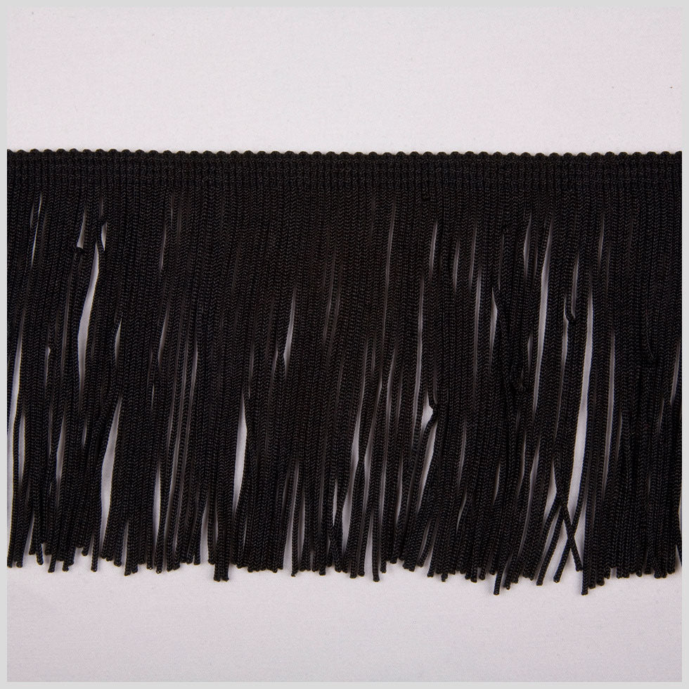 Black Chainette Fringe - 4"