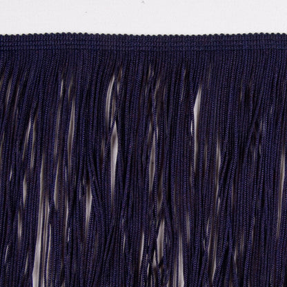 Navy Chainette Fringe - 6" Detail