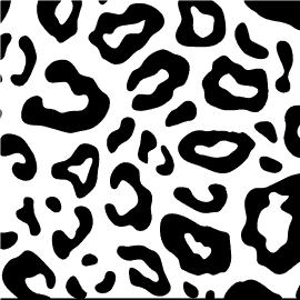 A black and white image of a square with hearts