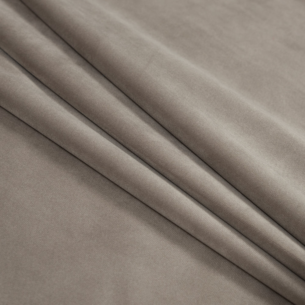 Ultra Soft Polyester Velvet - Mole - British Imported Folded