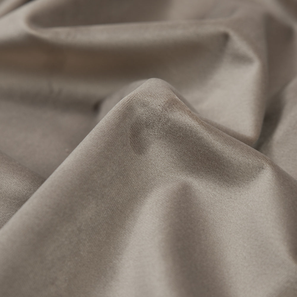 Ultra Soft Polyester Velvet - Mole - British Imported Detail