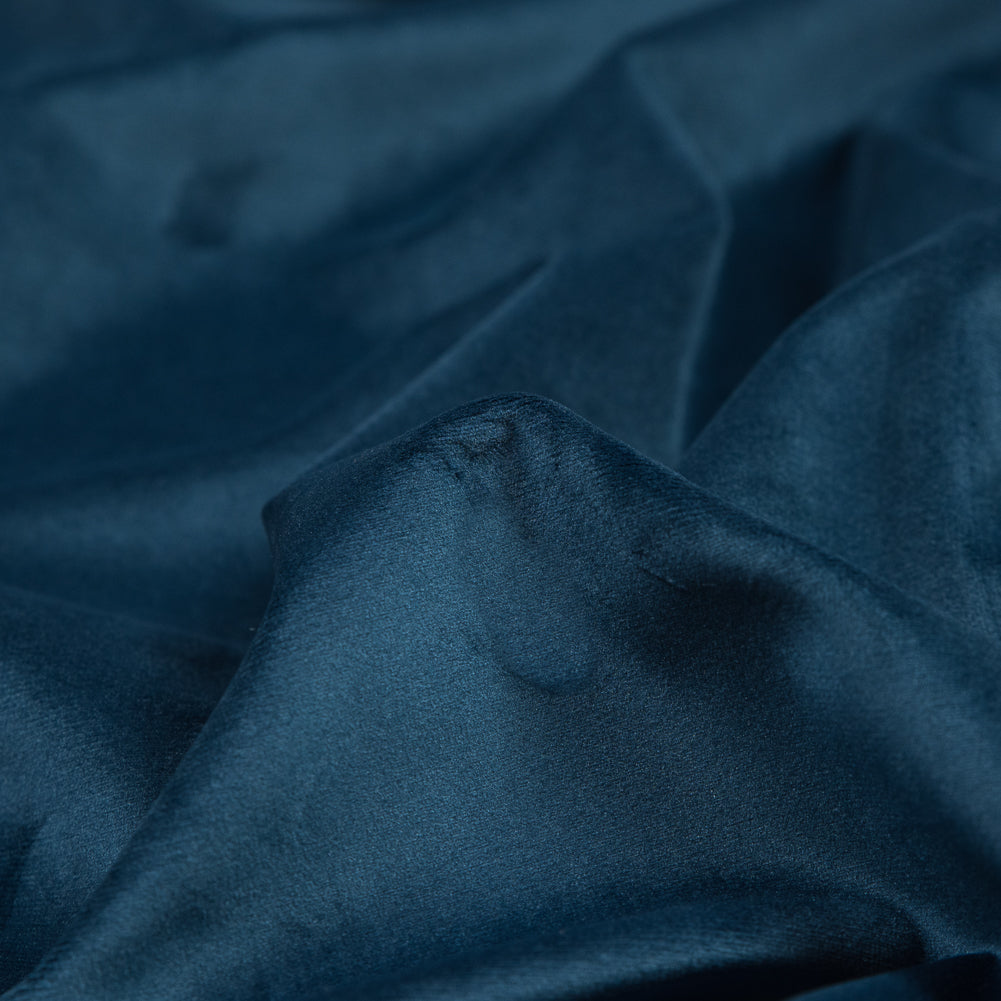 Ultra Soft Polyester Velvet - Navy - British Imported Detail