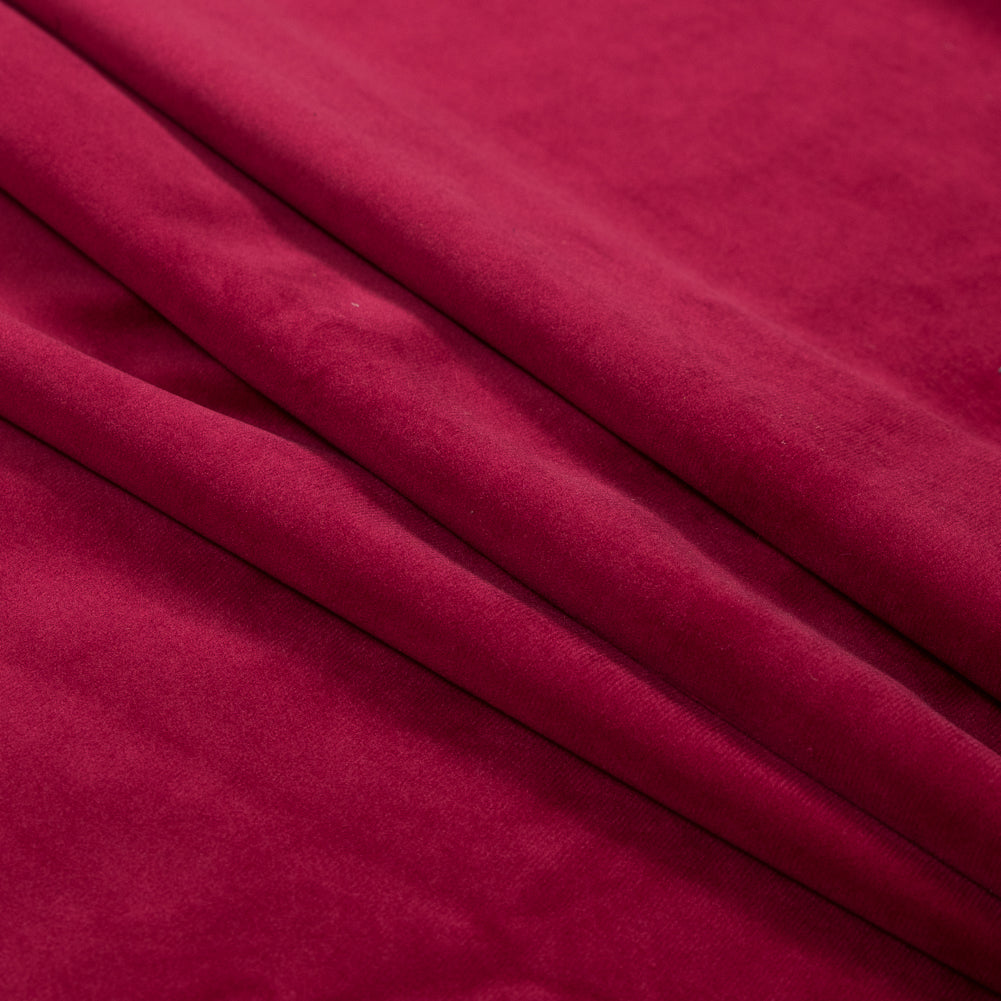 Ultra Soft Polyester Velvet - Wine - British Imported Folded
