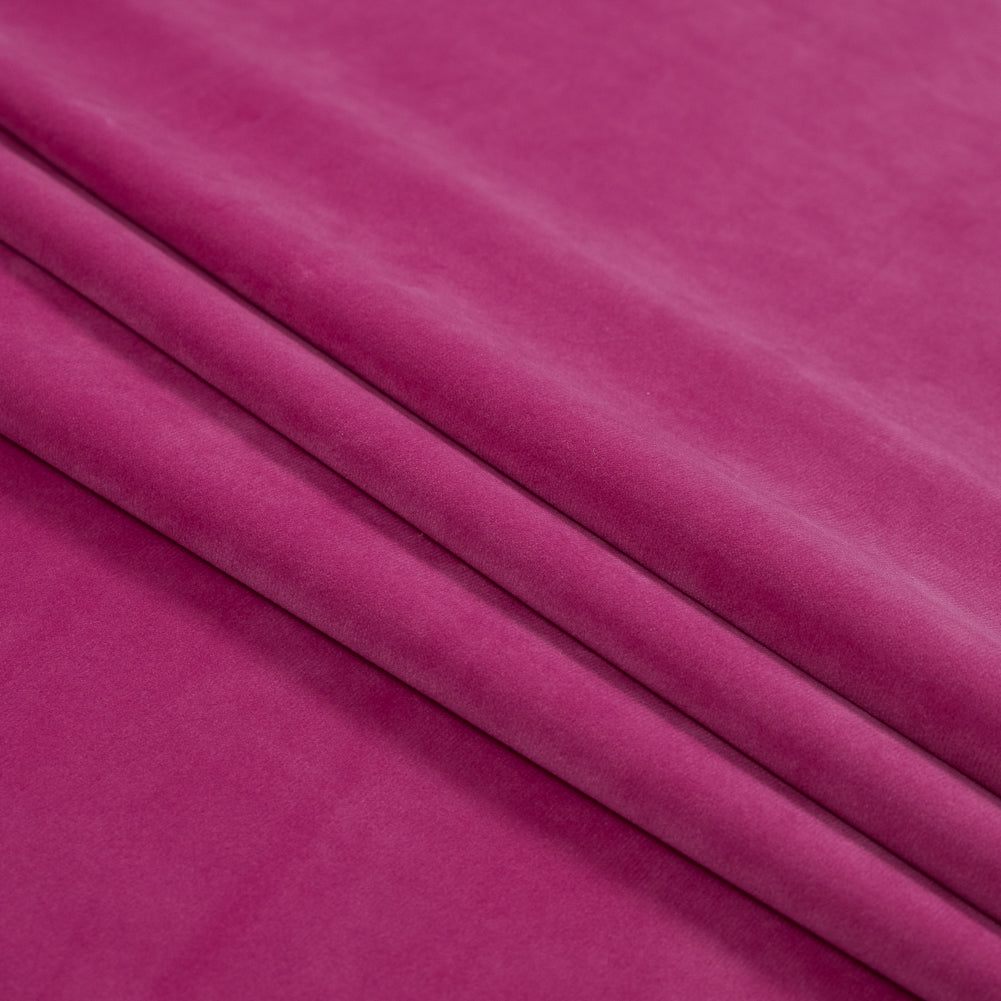 Ultra Soft Polyester Velvet - Hollyhock - British Imported Folded
