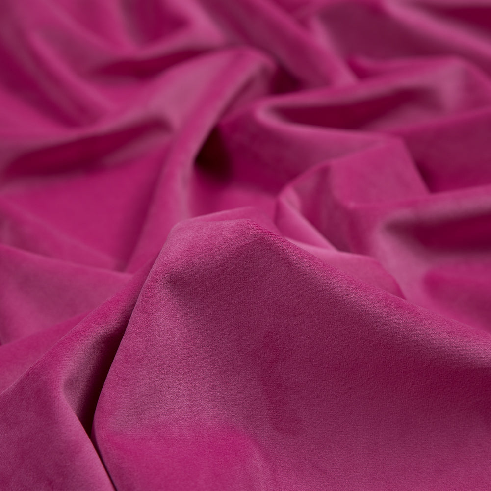 Ultra Soft Polyester Velvet - Hollyhock - British Imported Detail