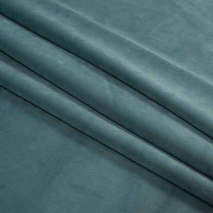 Ultra Soft Polyester Velvet - Aqua - British Imported Folded