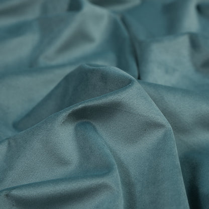 Ultra Soft Polyester Velvet - Aqua - British Imported Detail