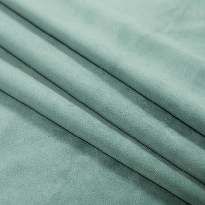 Ultra Soft Polyester Velvet - Seafoam - British Imported Folded