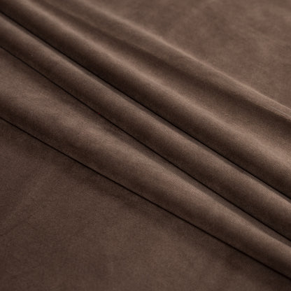 Ultra Soft Polyester Velvet - Espresso - British Imported Folded