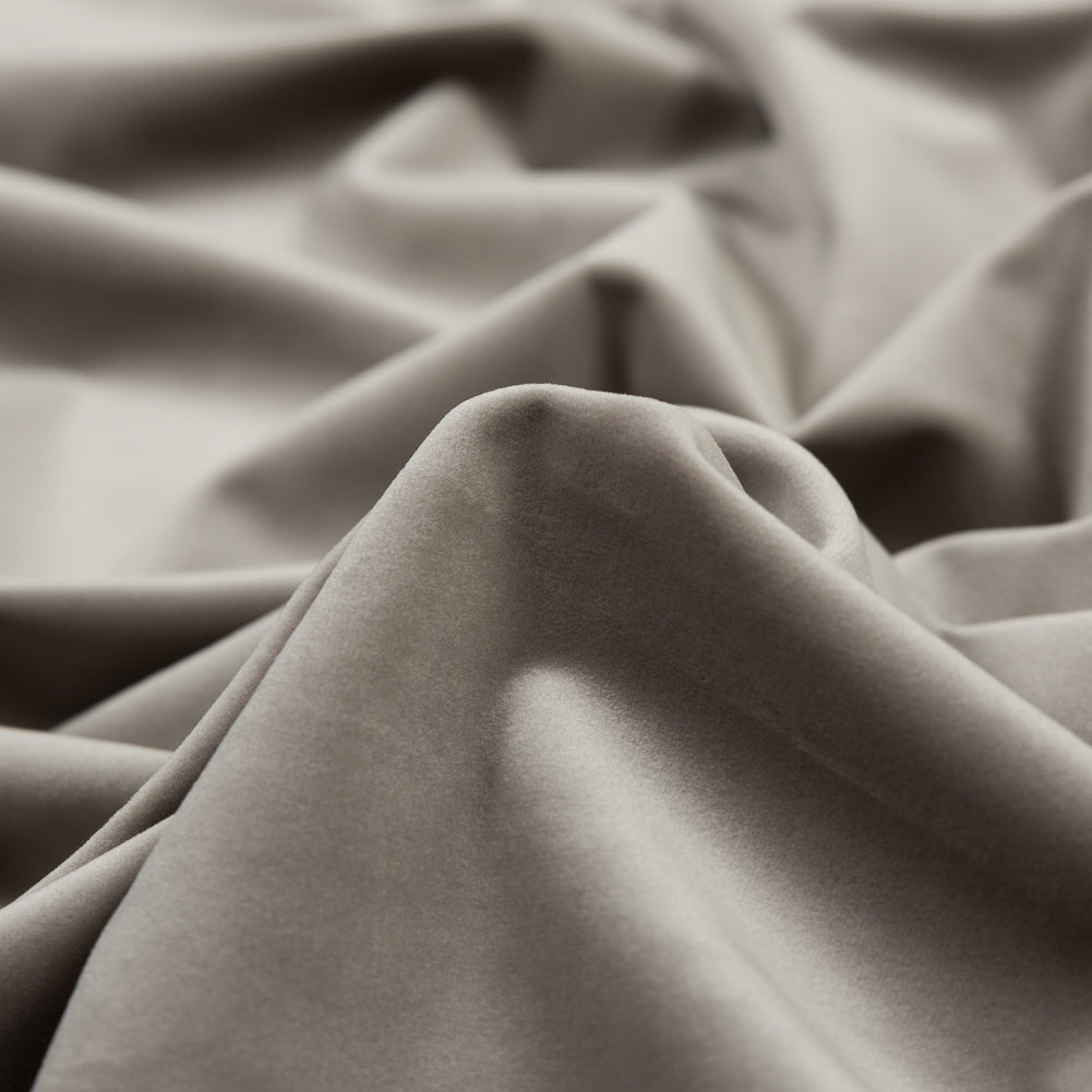 Ultra Soft Polyester Velvet - Fog - British Imported Detail