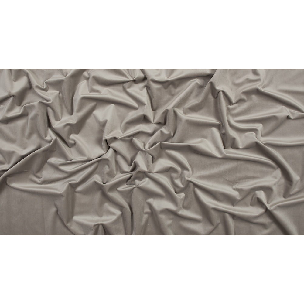 Ultra Soft Polyester Velvet - Fog - British Imported Full