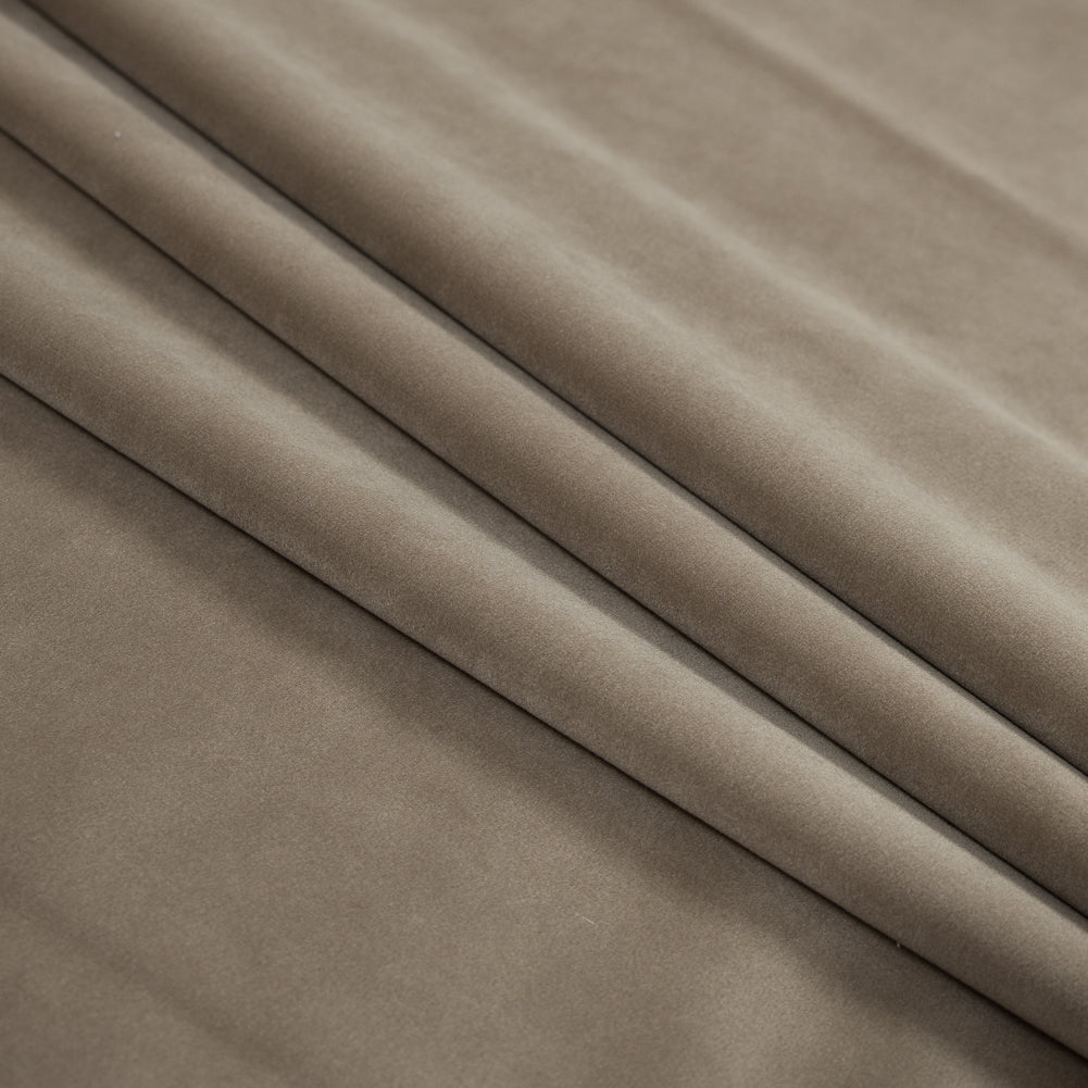 Ultra Soft Polyester Velvet - Otter - British Imported Folded