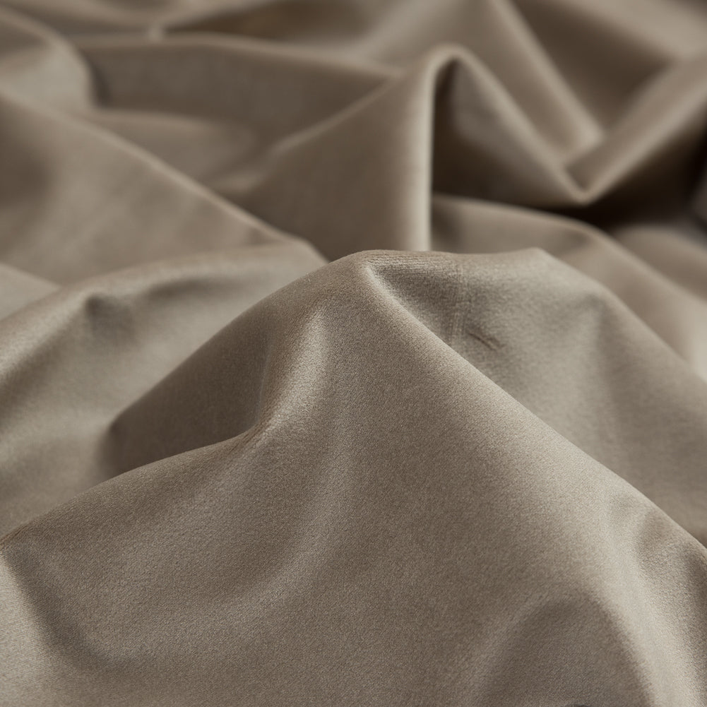 Ultra Soft Polyester Velvet - Otter - British Imported Detail