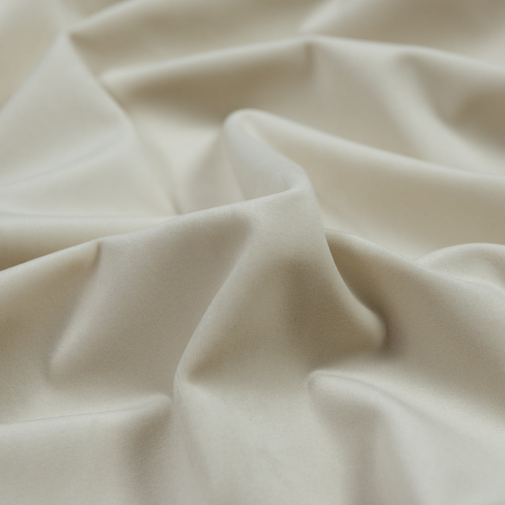 Ultra Soft Polyester Velvet - Oyster - British Imported Detail