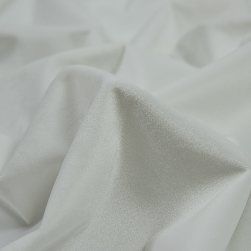 Ultra Soft Polyester Velvet - Pearl - British Imported Detail