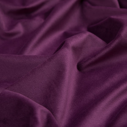 Ultra Soft Polyester Velvet - Aubergine - British Imported Detail