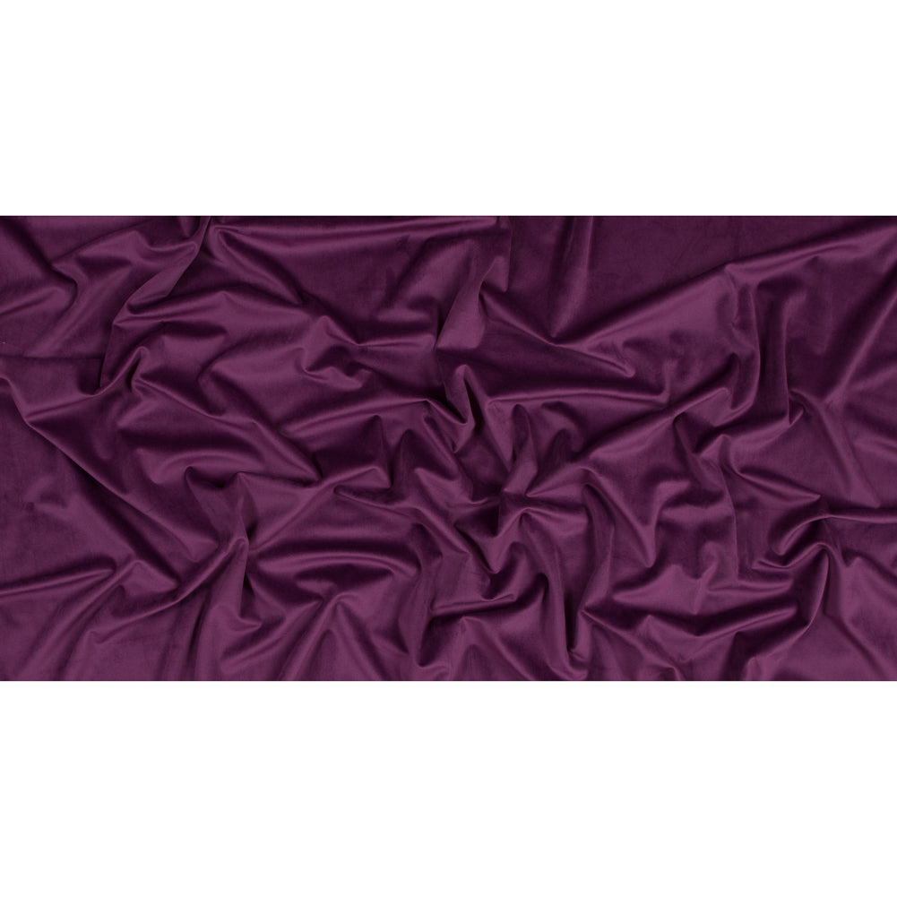 Ultra Soft Polyester Velvet - Aubergine - British Imported Full