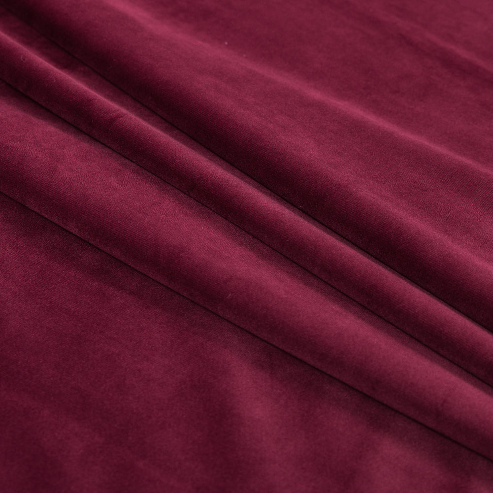 Ultra Soft Polyester Velvet - Berry - British Imported Folded
