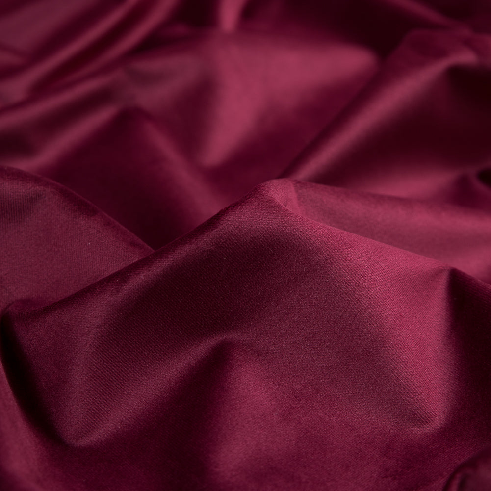 Ultra Soft Polyester Velvet - Berry - British Imported Detail