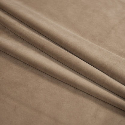Ultra Soft Polyester Velvet - Caramel - British Imported Folded