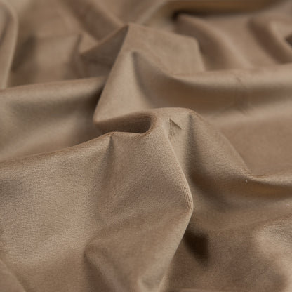 Ultra Soft Polyester Velvet - Caramel - British Imported Detail