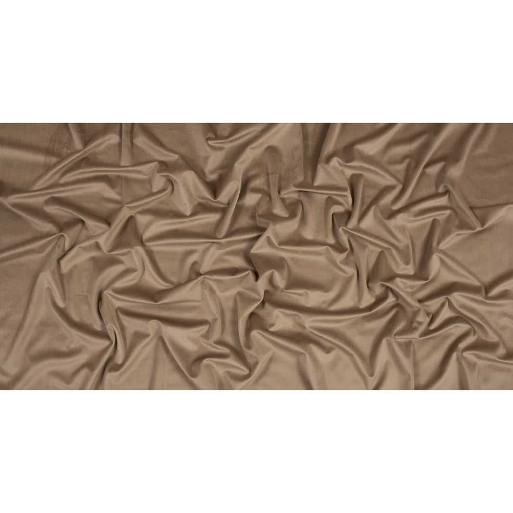 Ultra Soft Polyester Velvet - Caramel - British Imported Full