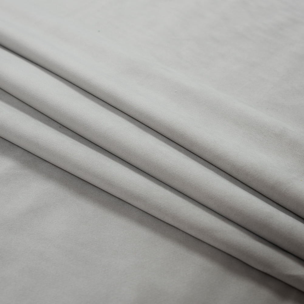 Ultra Soft Polyester Velvet - Dove - British Imported Folded