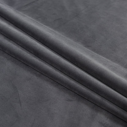 Ultra Soft Polyester Velvet - Slate - British Imported Folded