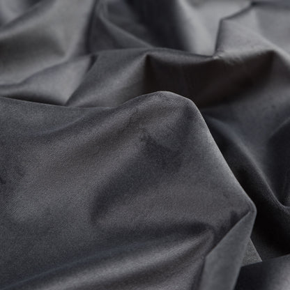 Ultra Soft Polyester Velvet - Slate - British Imported Detail