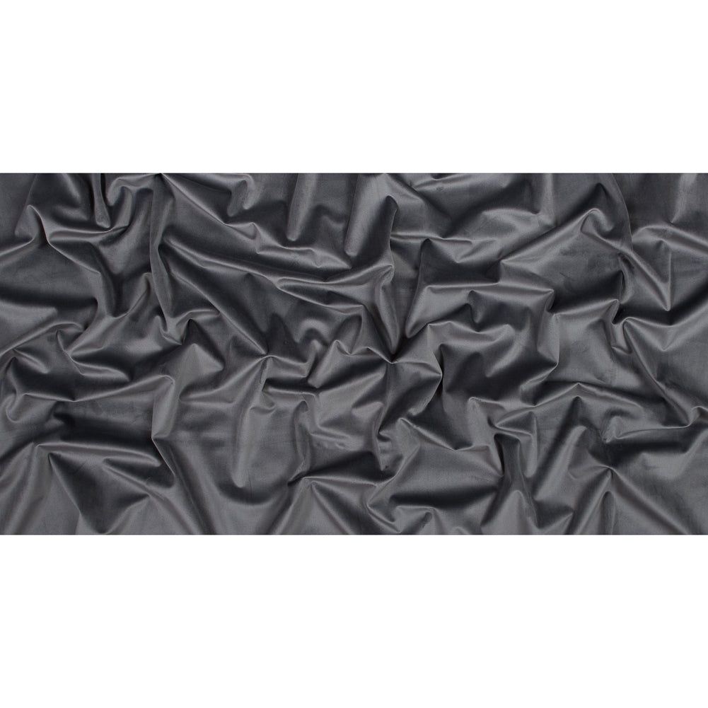 Ultra Soft Polyester Velvet - Slate - British Imported Full