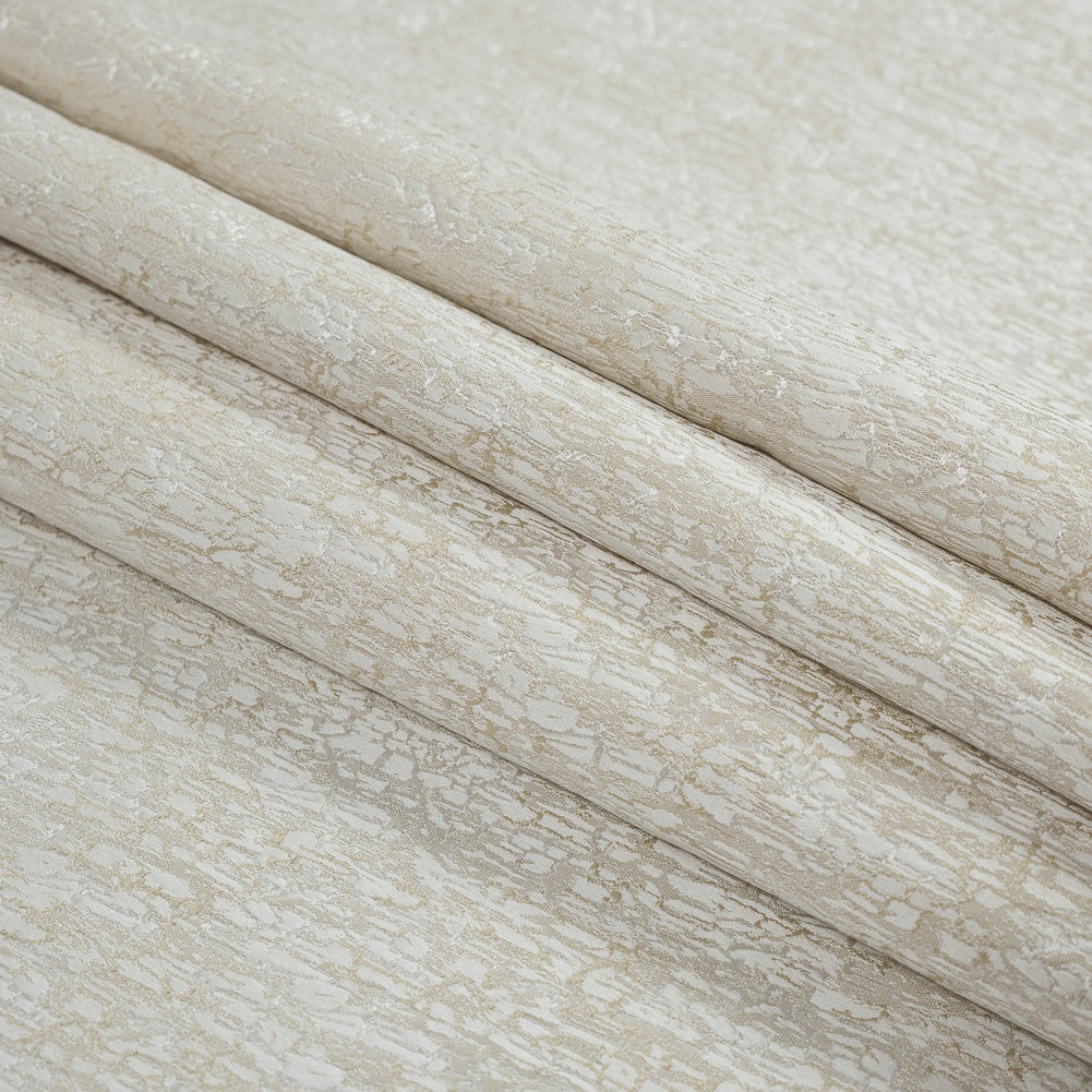 Satin-Face Jacquard - Champagne Crackle - British Imported Folded