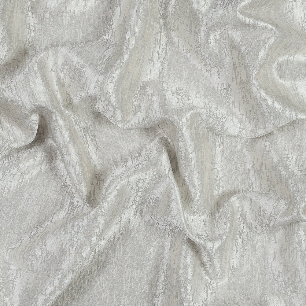 Satin-Face Jacquard - Dove Crackle - British Imported