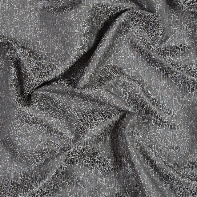 Satin-Face Jacquard - Slate Crackle - British Imported