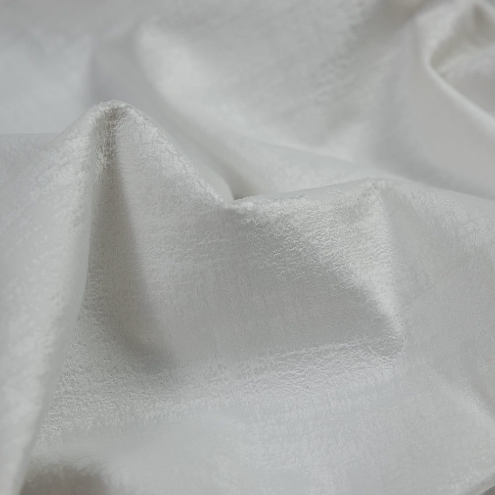 Embossed Textured Velvet - Alabaster - British Imported Detail
