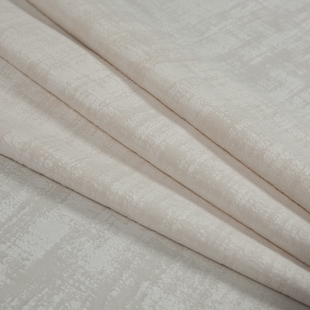Embossed Textured Velvet - Ivory - British Imported Folded