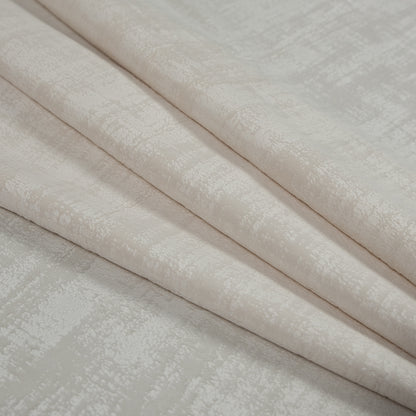 Embossed Textured Velvet - Ivory - British Imported Folded