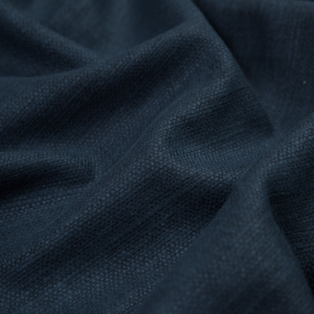 Polyester and Cotton Woven - Indigo - British Imported Detail