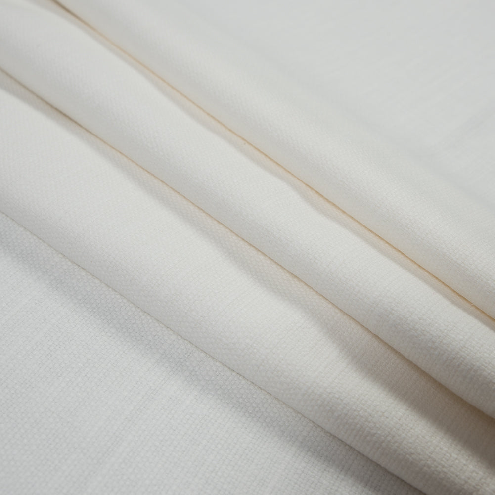Polyester and Cotton Woven - Ivory - British Imported Folded