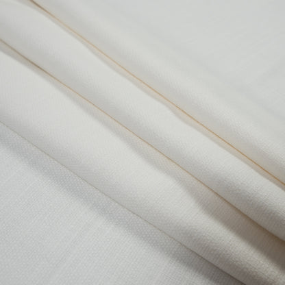 Polyester and Cotton Woven - Ivory - British Imported Folded