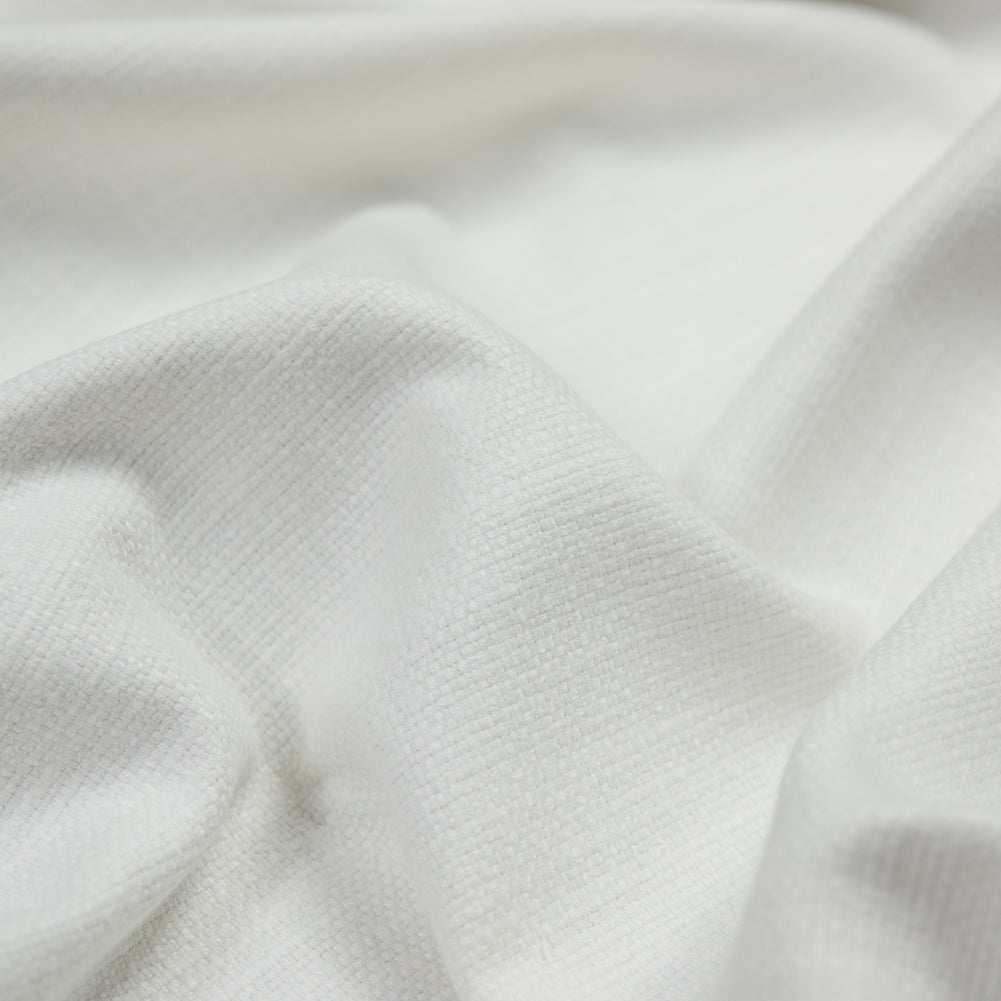 Polyester and Cotton Woven - Ivory - British Imported Detail