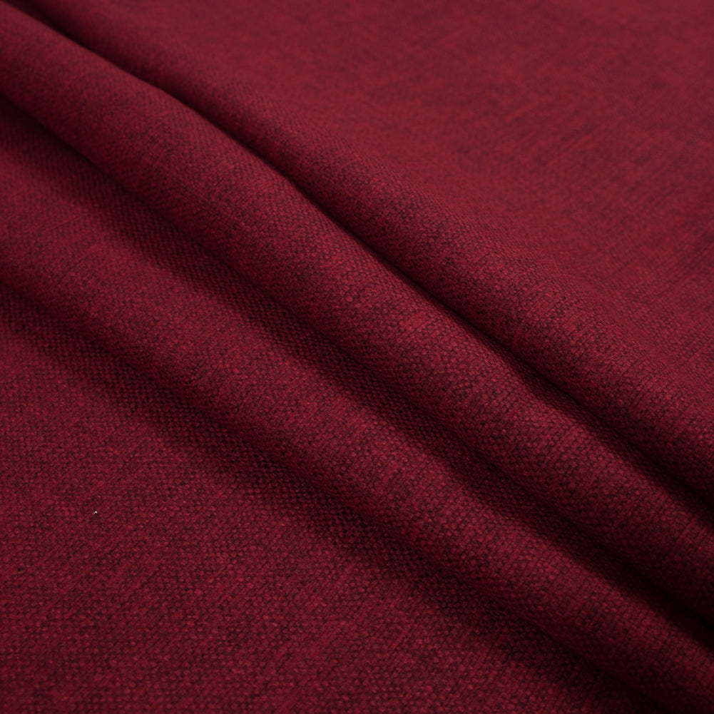 Polyester and Cotton Woven - Merlot - British Imported Folded