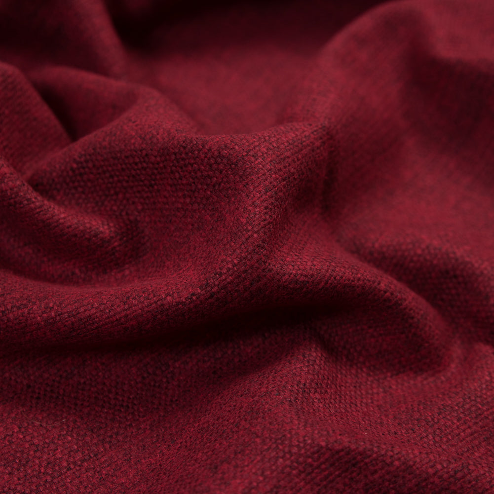 Polyester and Cotton Woven - Merlot - British Imported Detail