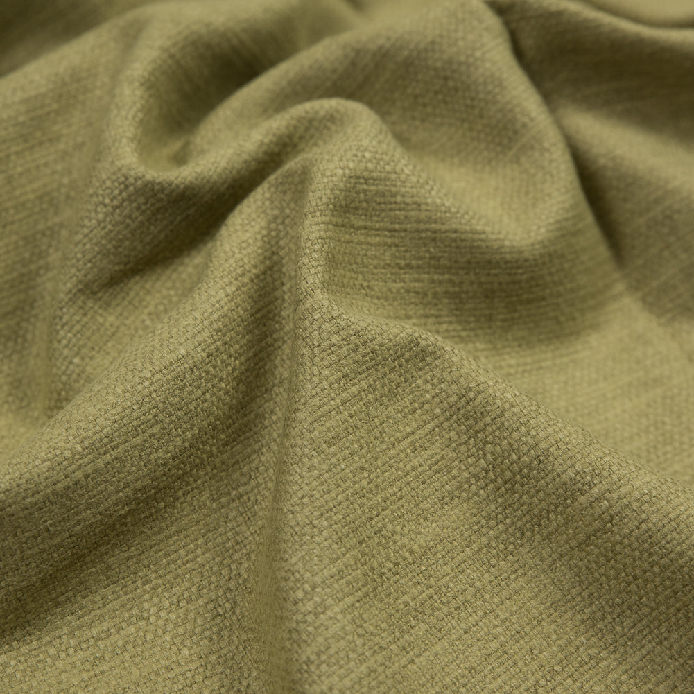 Polyester and Cotton Woven - Olive - British Imported Detail