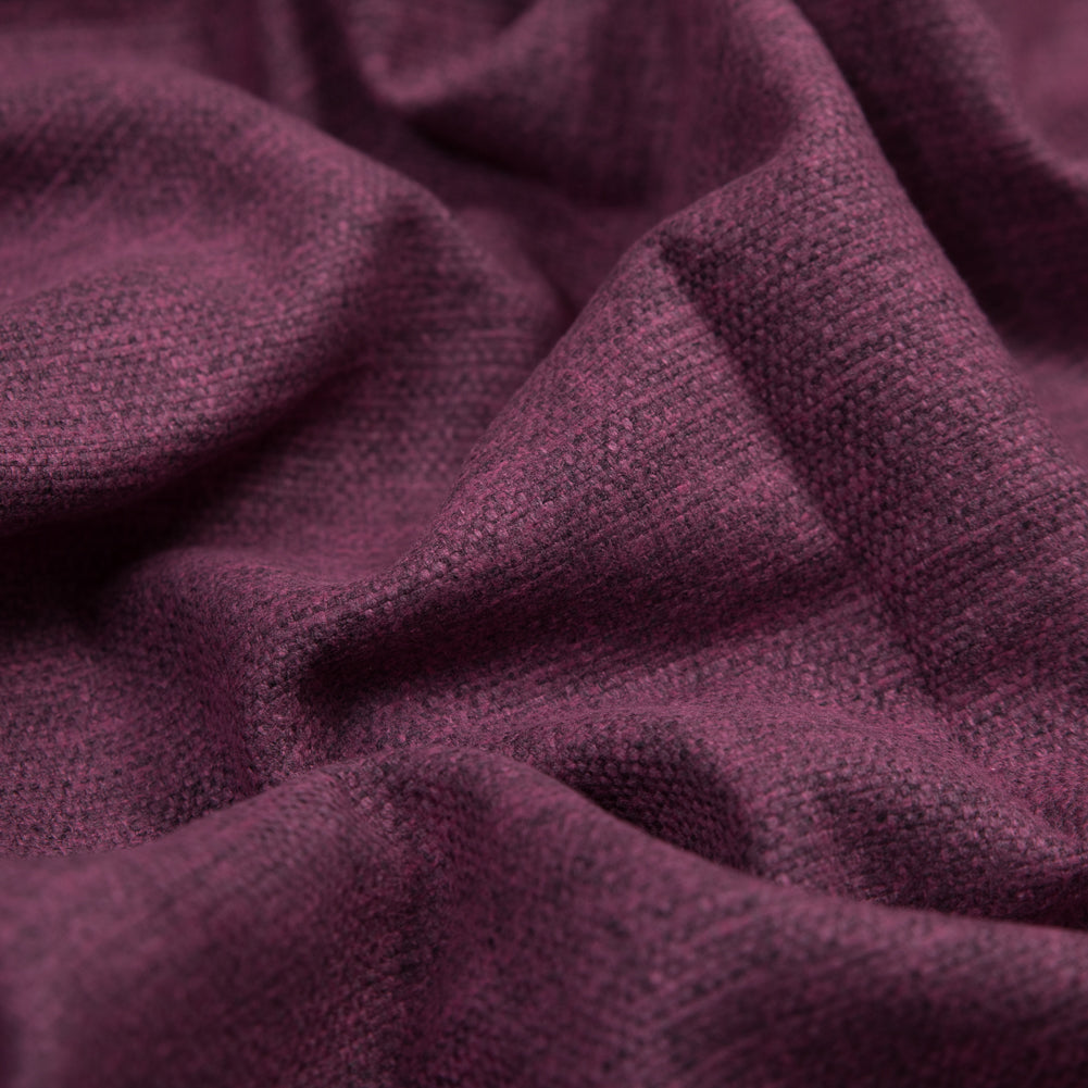 Polyester and Cotton Woven - Plum - British Imported Detail